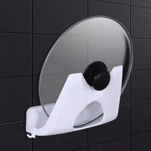 Компактна настінна підставка-органайзер для кришок каструль Multifunctional Storage Pot Cover Rack