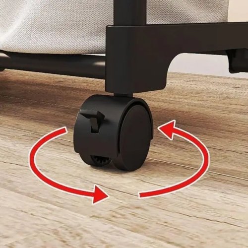 Пересувна стійка-вішалка на коліщатках для одягу й взуття з полицею (YH9918-1)