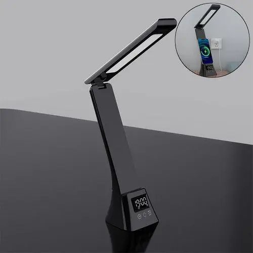 LED настільна смарт-лампа BDA-2088/TYV-2088, квадратна, з бездротовою та дротовою зарядкою