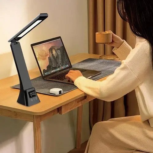 LED настільна смарт-лампа BDA-2088/TYV-2088, квадратна, з бездротовою та дротовою зарядкою