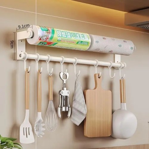 Настінний кухонний гачок 109-20 з полицею-вішалкою для кухонного приладдя