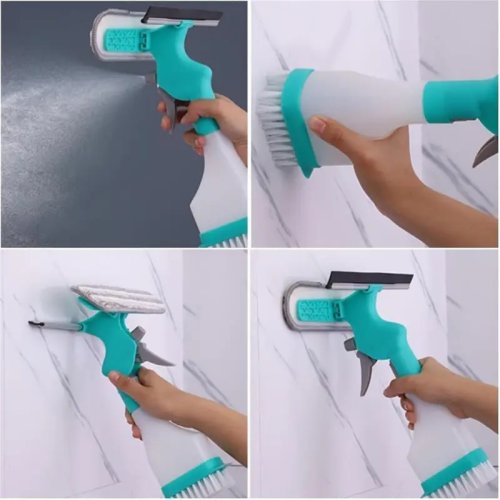 Щітка для миття вікон 3в1 з насадками 0511/003T для скла та гладких поверхонь