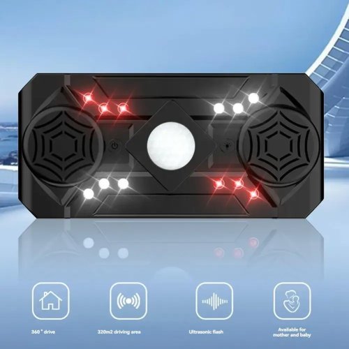 Ультразвуковий відлякувач Siurn від мишей, щурів, тарганів і комарів, 3 режими, USB