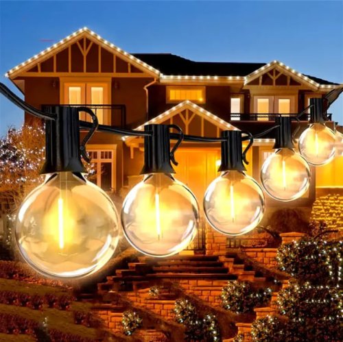 Вулична декоративна гірлянда 7,6 м, 25 LED G-40 HA-90 для дому та тераси