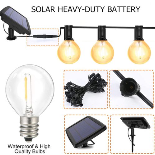 Вулична декоративна гірлянда 7,6 м, 25 LED G-40 HA-90 для дому та тераси