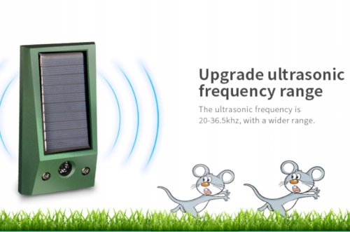 Сонячний ультразвуковий відлякувач тварин на батареї — захист двору та саду