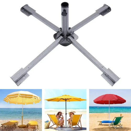 Металева підставка під парасолю Ø3,5 см — складна хрестовина для торгової парасолі