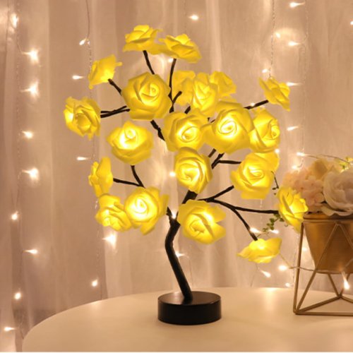 Декоративний LED-світильник «Дерево з трояндами», 33 см