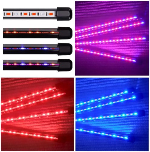 Світлодіодна фітолампа LED на штативі для росту рослин і розсади, 4 лінії освітлення