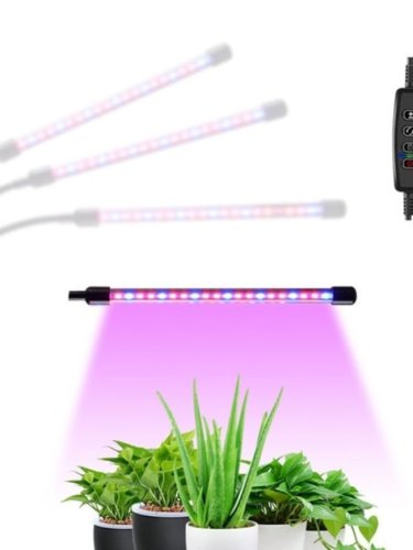 Фітолампа для рослин 3 лампи — гнучкий LED-фітосвітильник на прищіпці для розсади й кімнатних рослин