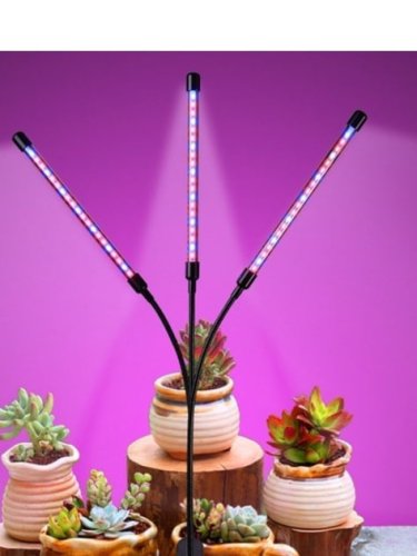 Фітолампа для рослин 3 лампи — гнучкий LED-фітосвітильник на прищіпці для розсади й кімнатних рослин