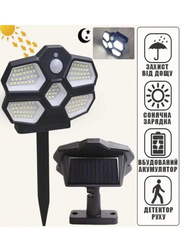 Вуличний LED світильник SH-580A Solar Induction з сонячною панеллю та датчиком руху