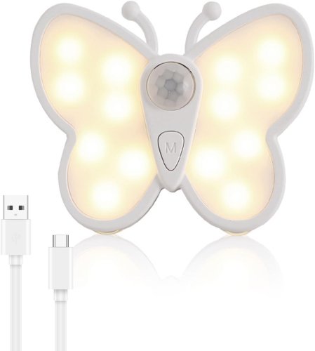 Світлодіодний нічник «Бабочка» з датчиком руху, перезаряджуваний, для декору кімнати