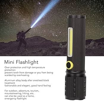 Ручний ліхтар BL-C63 COB із боковим підсвічуванням та USB-зарядкою