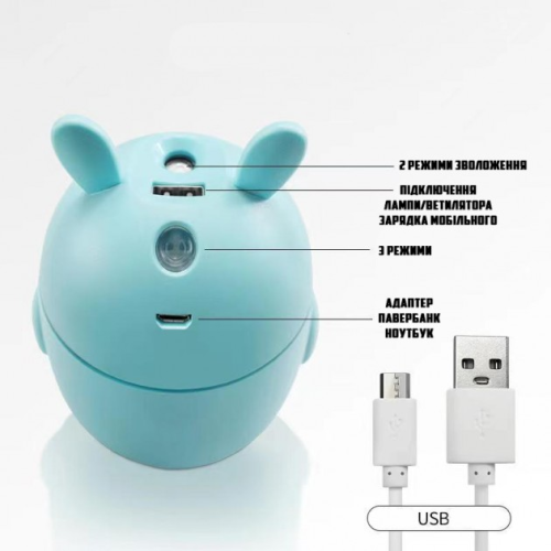 Дитячий ультразвуковий зволожувач повітря Safe Air Rabbit з LED-підсвіткою, USB-живлення