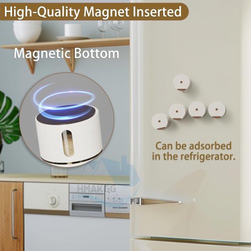 Набір магнітних баночок для спецій з настінним органайзером для солі, перцю та цукру