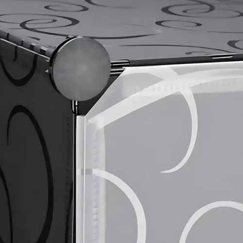 Збірна пластикова шафа-органайзер для дому 37×37×90 см, модульна шафа для взуття