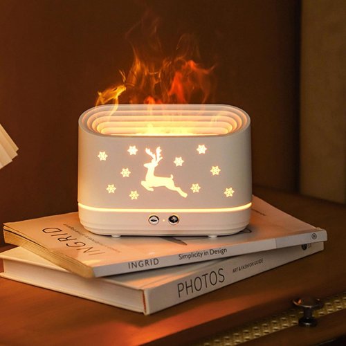 Ультразвуковий зволожувач повітря EL-JS1 з підсвічуванням і ефектом полум’я