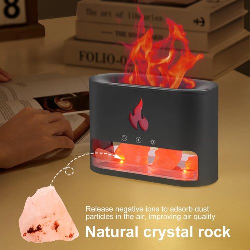 Лампа-аромадифузор Docsal Flame 3в1: LED-підсвічування та зволожувач повітря