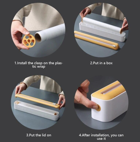 Настінний диспенсер Saran для харчової плівки та фольги, з різаком