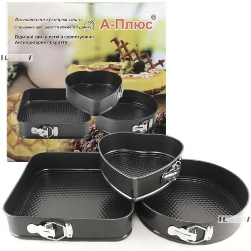 Набір роз’ємних форм для випічки 3 в 1 UNIQUE UN-1703 (різні розміри)