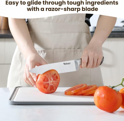 Набір кухонних ножів Unique UN-1833, 9 шт., нержавіюча сталь, на підставці