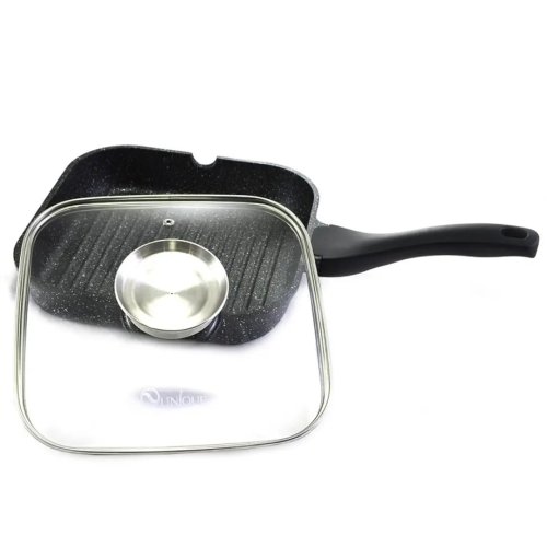 Гранітна прямокутна сковорода-гриль UNIQUE UN-4011 24 см для здорового приготування