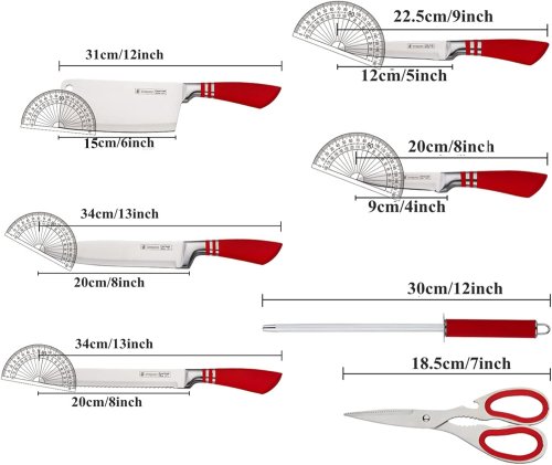 Набір кухонних ножів UNIQUE UN-1832 з нержавіючої сталі