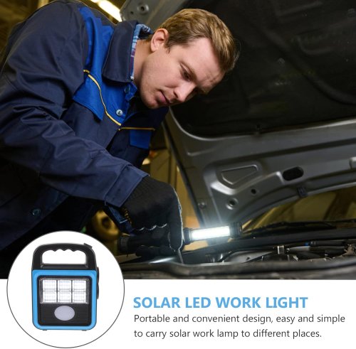 Світлодіодний кемпінговий ліхтар-прожектор HS-8020D USB із сонячною панеллю та павербанком