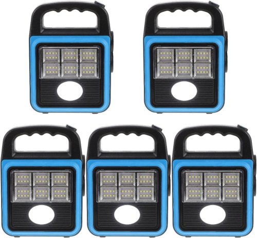 Світлодіодний кемпінговий ліхтар-прожектор HS-8020D USB із сонячною панеллю та павербанком