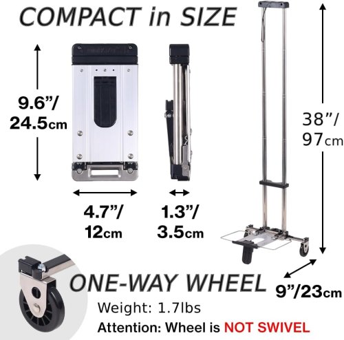 Складна універсальна візок‑сумка для покупок на колесах, легка та міцна