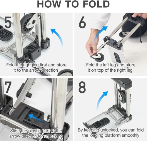 Складна універсальна візок‑сумка для покупок на колесах, легка та міцна