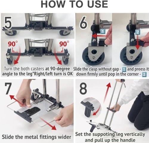 Складна універсальна візок‑сумка для покупок на колесах, легка та міцна