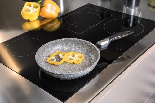 Глибока сковорода UNIQUE UN-5114-22 з кришкою, антипригарне гранітне покриття