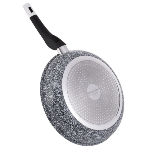 Глибока сковорода UNIQUE UN-5114-22 з кришкою, антипригарне гранітне покриття