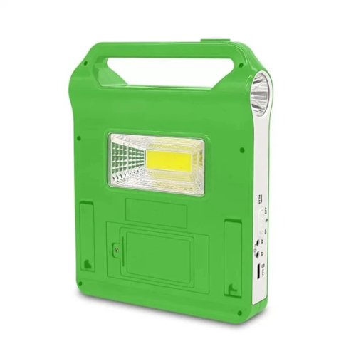 LED ліхтар EP-038A з Power Bank, сонячною панеллю, USB-зарядкою та 2 лампами