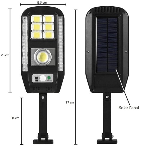 Настінний LED прожектор CL-728 для вулиці: сонячна панель, датчик руху, пульт керування