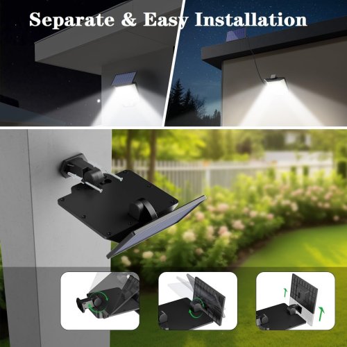 Настінний вуличний LED-прожектор YT-66 із сонячною панеллю, датчиком руху та пультом