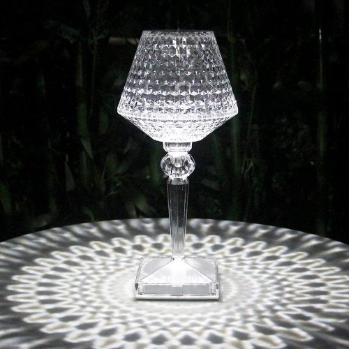 3D кришталевий нічник-лампа 26 см, акумуляторна, сенсорне керування, 3 режими