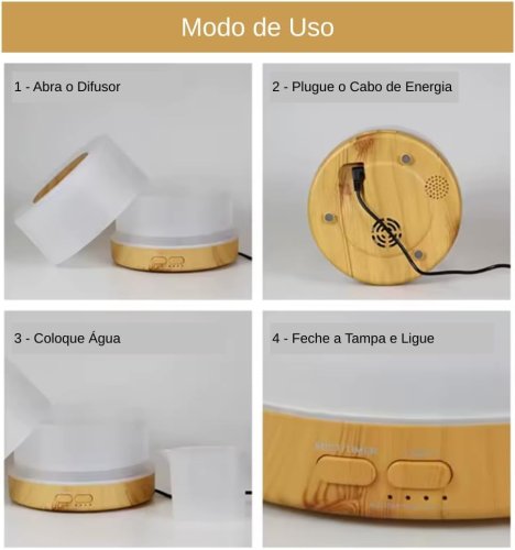 Портативний ультразвуковий зволожувач-очищувач 3в1 VMHouse 700 мл, аромадифузор з LED-нічником, безшумний для дому