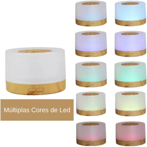 Портативний ультразвуковий зволожувач-очищувач 3в1 VMHouse 700 мл, аромадифузор з LED-нічником, безшумний для дому