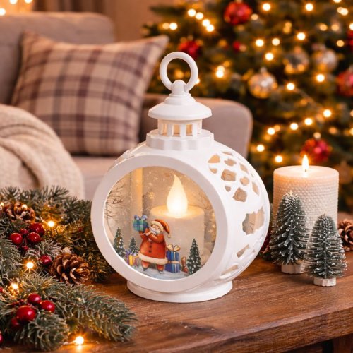 Декоративний різдвяний світильник на батарейках — святковий затишний нічник для дому