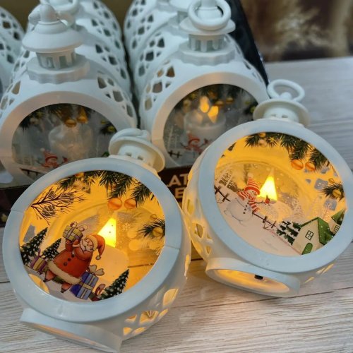 Декоративний різдвяний світильник на батарейках — святковий затишний нічник для дому