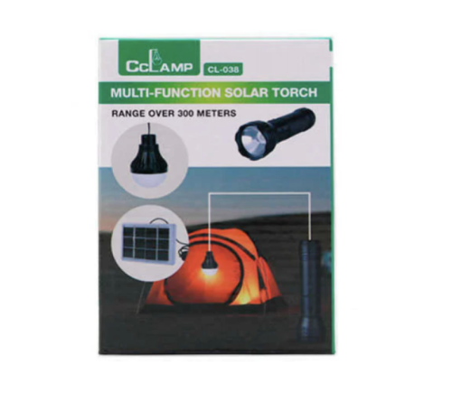 Портативний LED-світильник-ліхтар CL-038 для дому й кемпінгу із сонячною зарядкою
