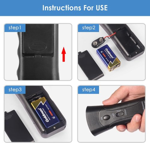 Ультразвуковий відлякувач собак ZF853E/5039 Super Ultrasonic Dog Chaser з ліхтариком, універсальний