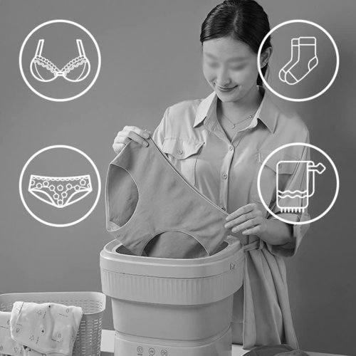 Складна портативна міні-пральна машина-ведро 8 л UKC XPB15-8