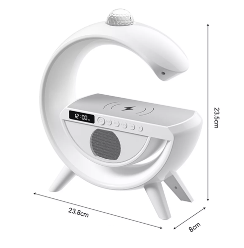 Настільна смарт-лампа-нічник 3-в-1 RGB G2388 з бездротовою зарядкою та Bluetooth-колонкою