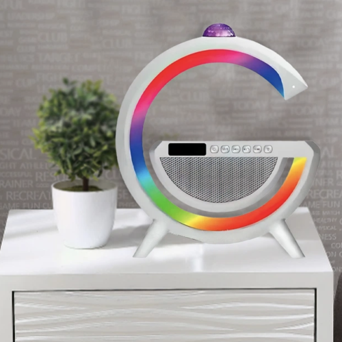 Настільна смарт-лампа-нічник 3-в-1 RGB G2388 з бездротовою зарядкою та Bluetooth-колонкою