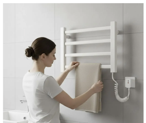 Електрична настінна рушникосушка для ванної GN-7401-W (сушка для рушників)