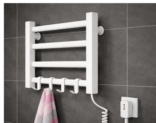 Електрична настінна рушникосушка для ванної GN-7401-W (сушка для рушників)